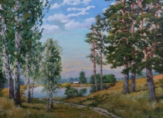 Подмосковье. 2009 картон масло, 60х40