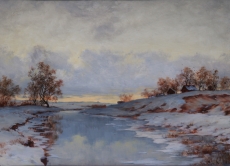 Река просыпается. 2005 картон, масло, 40х52
